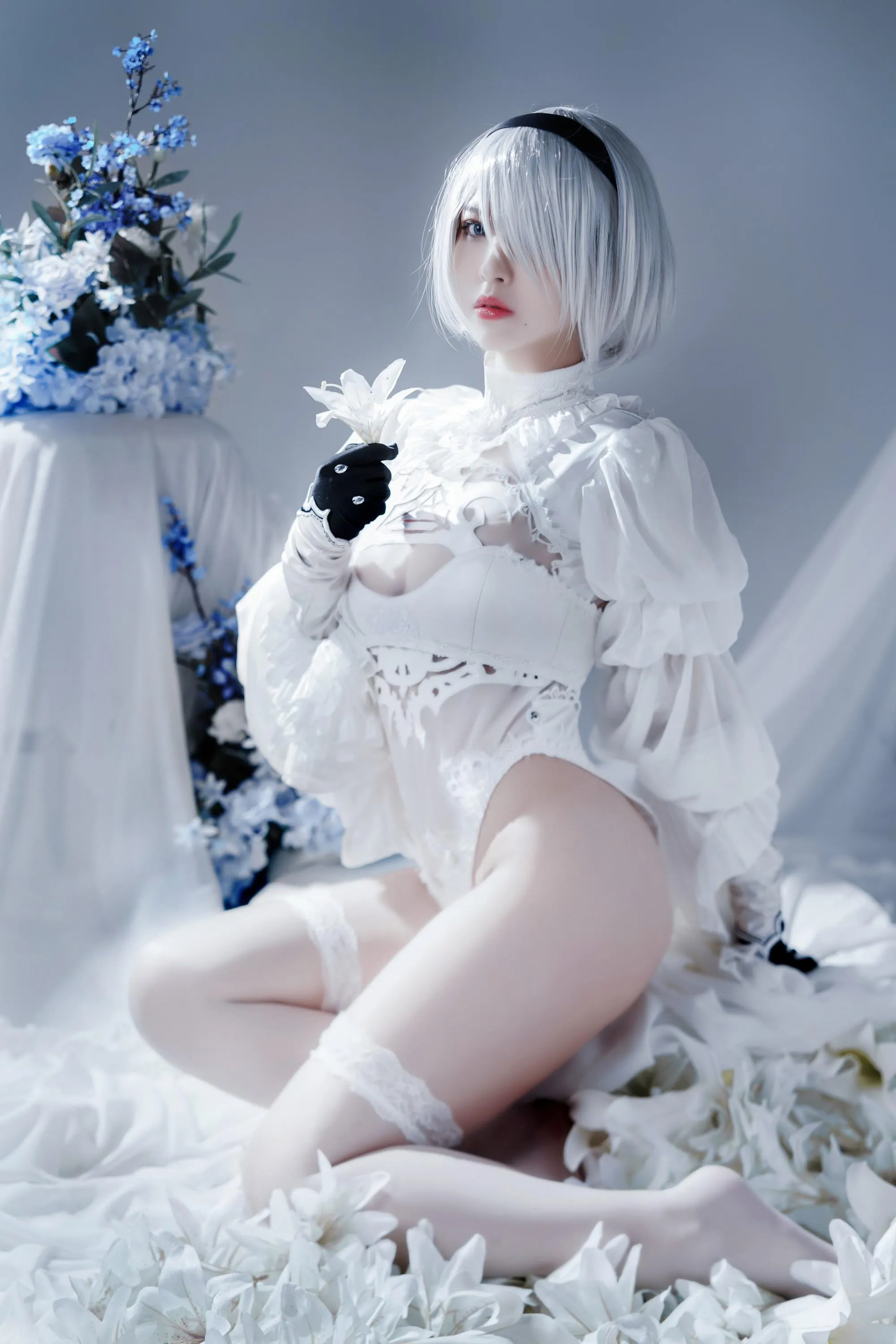 半半子 – NO.55 Automataヨルハ二号B型 白いドレス [51P]插图3